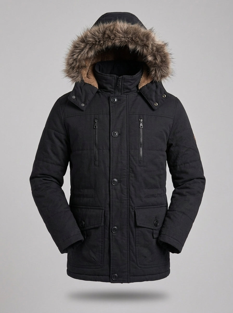 CARLOS IGNACIO parka de invierno forrada - color negro