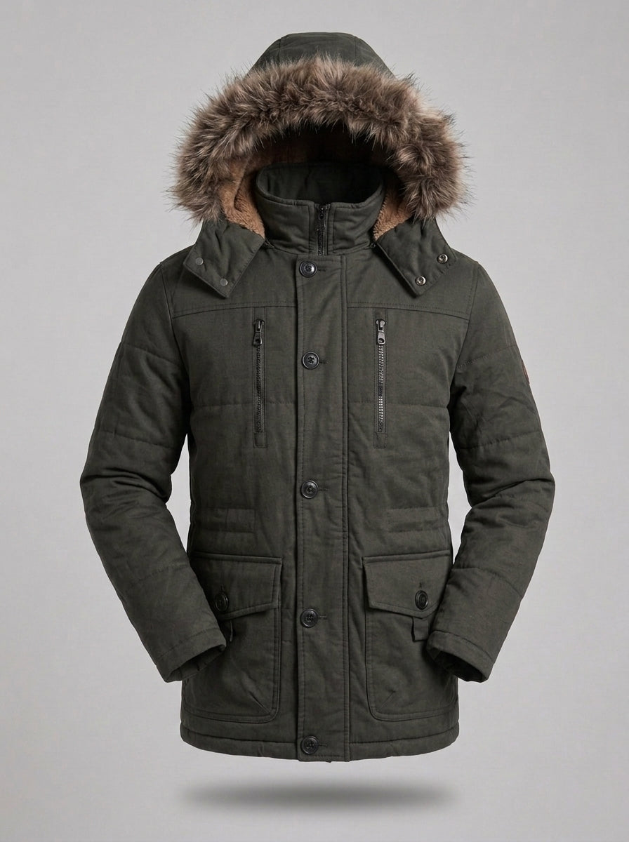 CARLOS IGNACIO parka de invierno forrada - color gris
