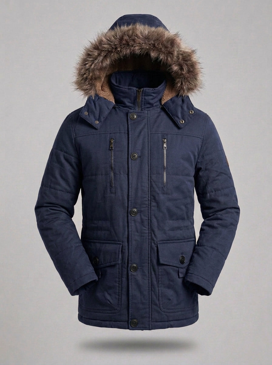 CARLOS IGNACIO parka de invierno forrada - color azul marino