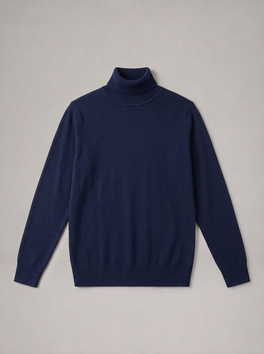 CECILIO jersey cuello alto azul marino - producto