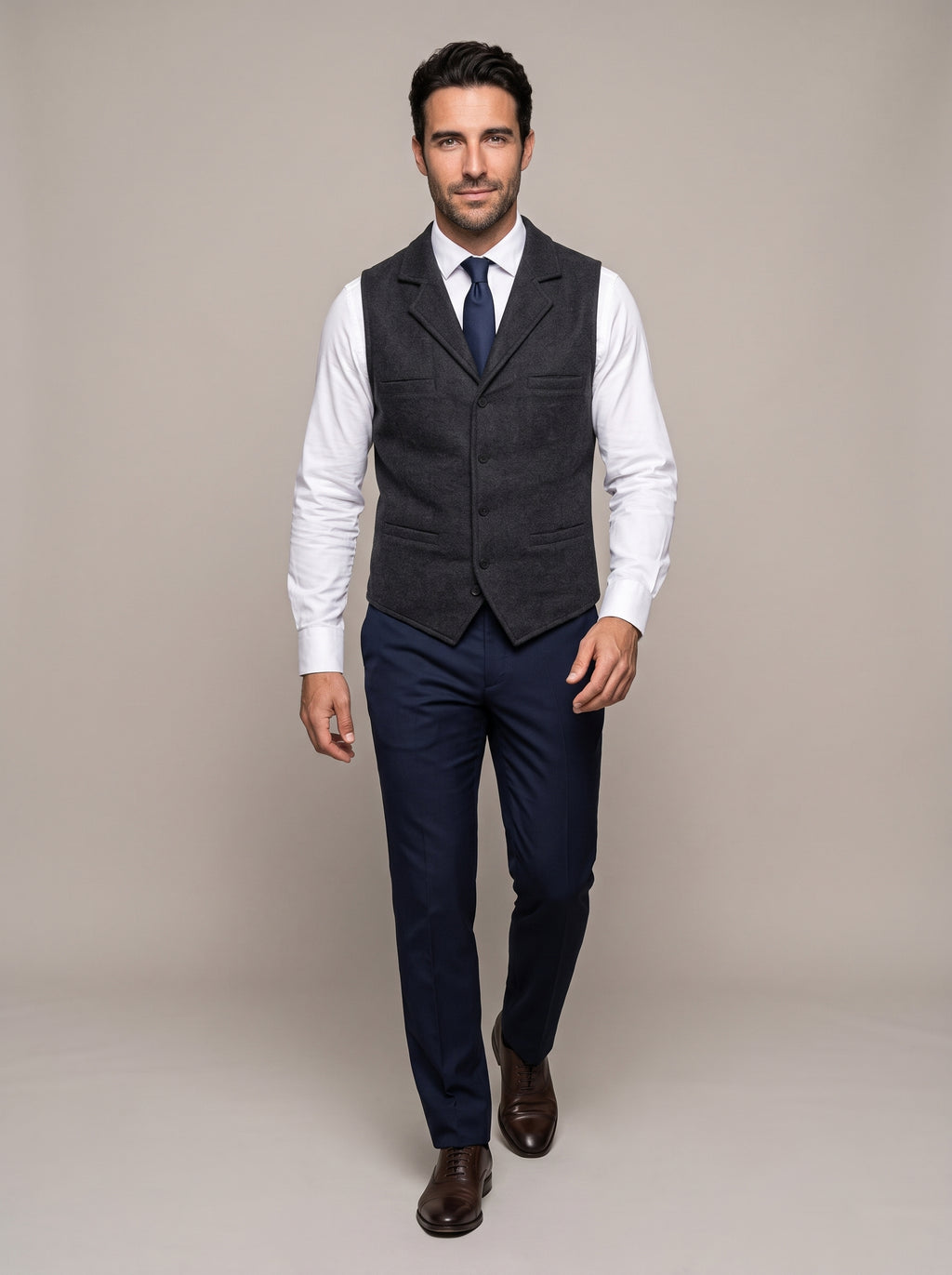 ALE chaleco lana sartorial - cuerpo entero