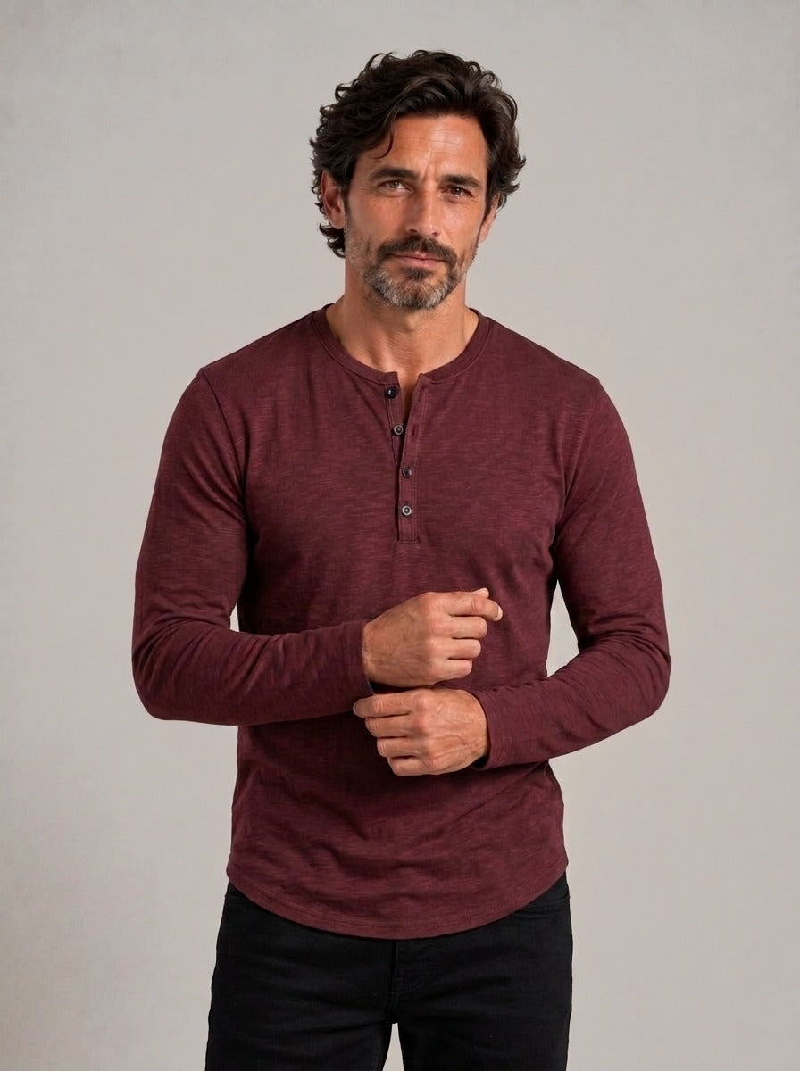 HERNÁN - Camiseta henley de manga larga™