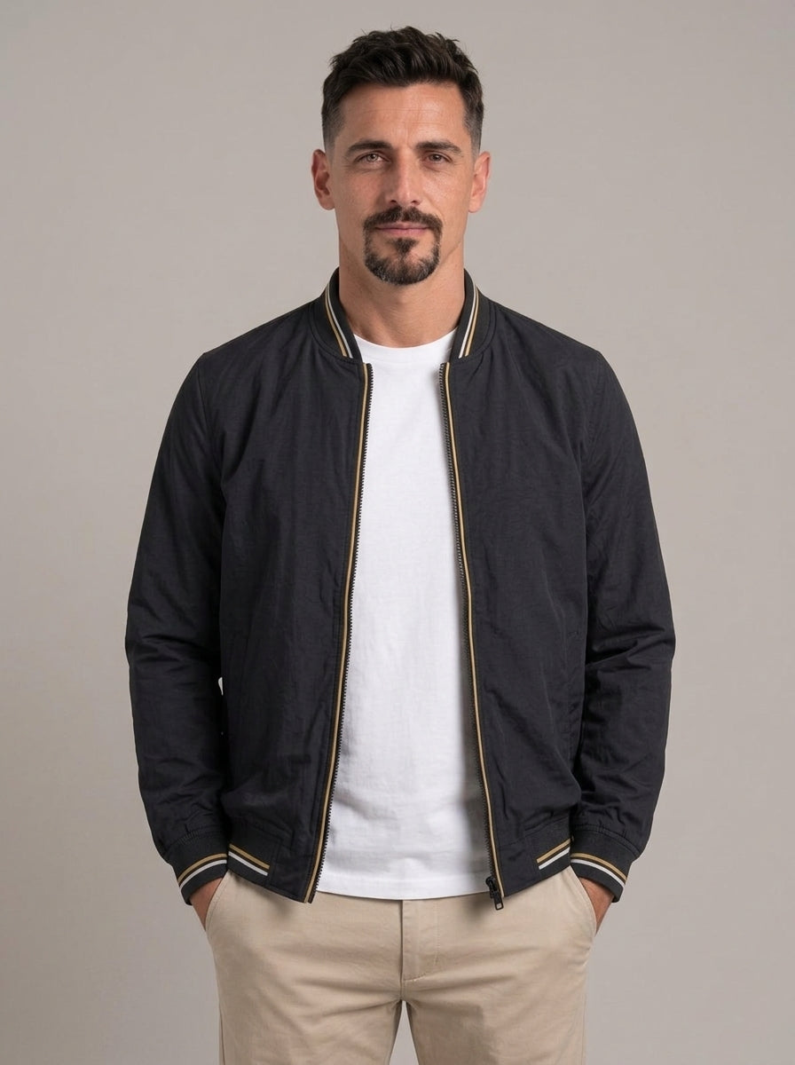 JOHN - Bomber ligera con ribetes™