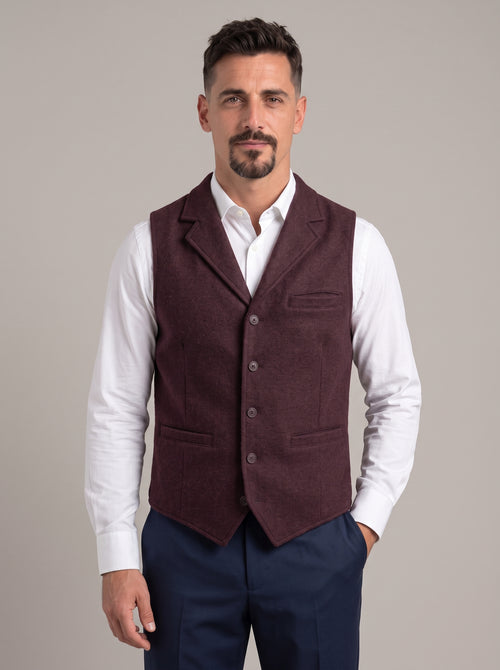 IGNACIO - Chaleco lana granate™