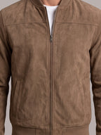 GERARD chaqueta de ante - detalle cuello y textura