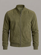 GERARD chaqueta de ante - color verde oliva