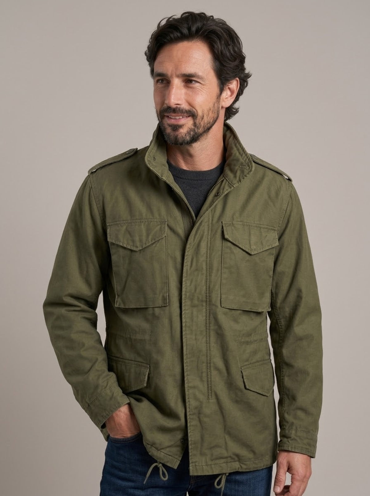 Chaqueta de campo Gerardo cerrada, vista de frente