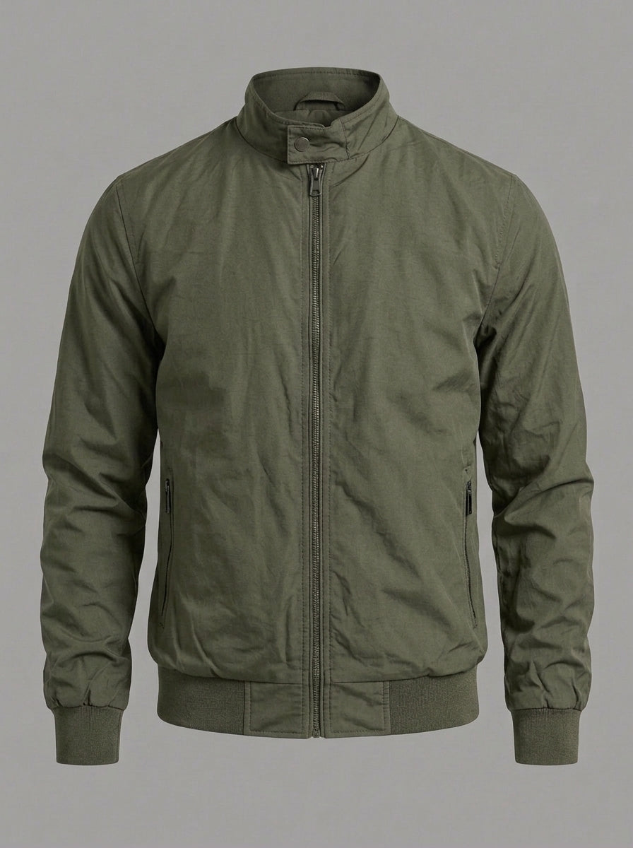 MIGUEL ENRIQUE chaqueta bomber clásica - color verde