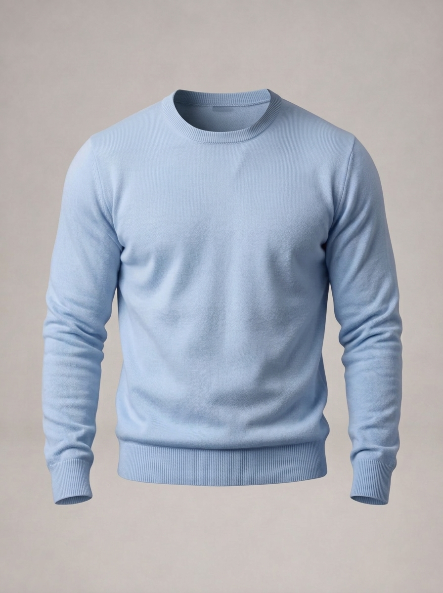 AMBROSIO jersey de punto con cuello redondo - Azul Claro