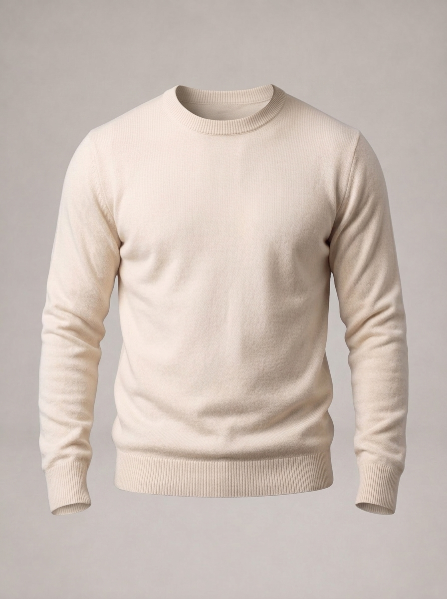 AMBROSIO jersey de punto con cuello redondo - Beige