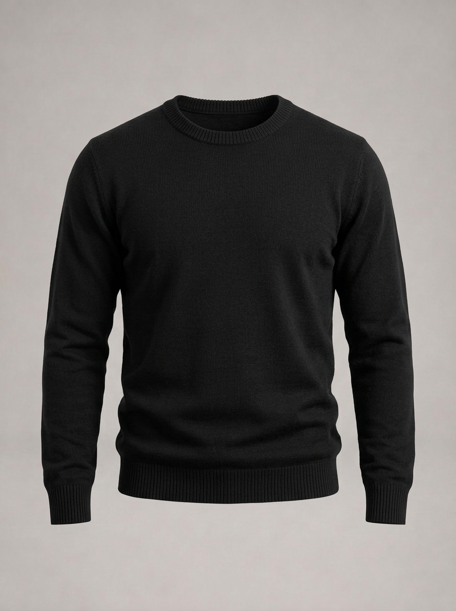 AMBROSIO jersey de punto con cuello redondo - Negro