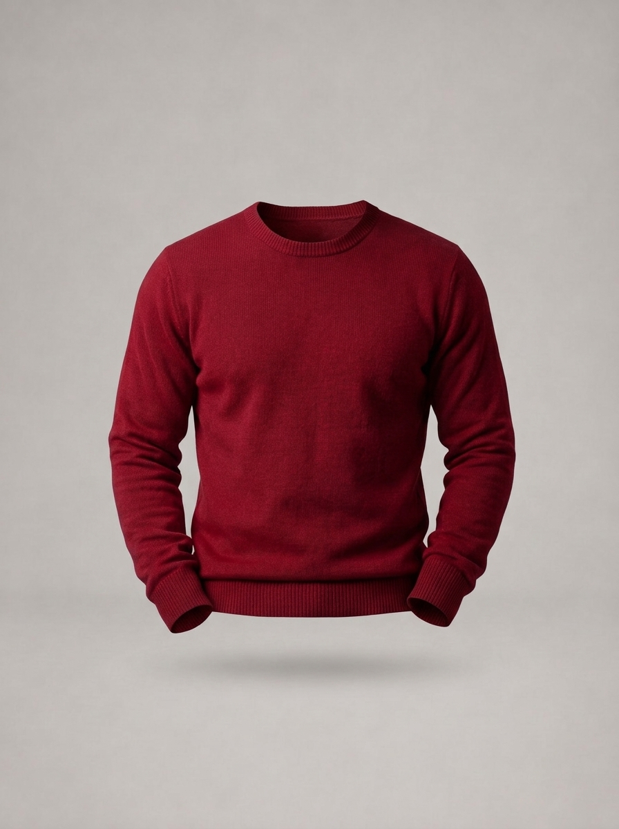 AMBROSIO jersey de punto con cuello redondo - Burdeos