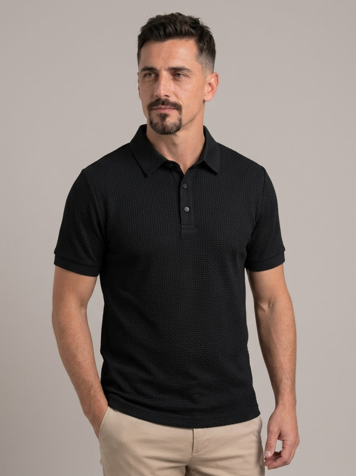 AGUSTÍN - Polo punto gofrado™
