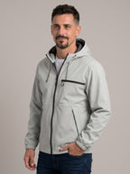 JOSÉ ALFONSO chaqueta cortavientos impermeable gris - frente