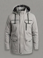 IAGO parka multibolsillos con capucha - color gris niebla
