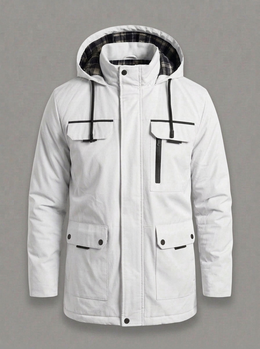 IAGO parka multibolsillos con capucha - color blanco
