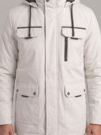 IAGO parka multibolsillos con capucha - detalle cuello y bolsillo