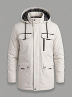 IAGO parka multibolsillos con capucha - color blanco seda