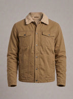 JOSÉ PEDRO chaqueta lona borreguillo - Beige