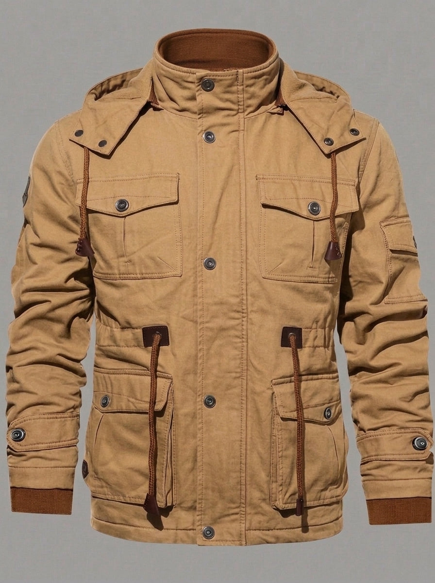 JOSÉ FERNANDO chaqueta con capucha forrada - color beige