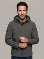 JUAN RAMÓN chaqueta cortavientos de montaña gris - plano medio