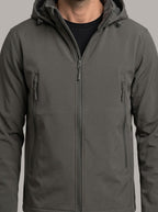 JUAN RAMÓN chaqueta cortavientos de montaña - detalle cuello y cremalleras