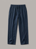IVÁN pantalón lino ancho - Azul Marino