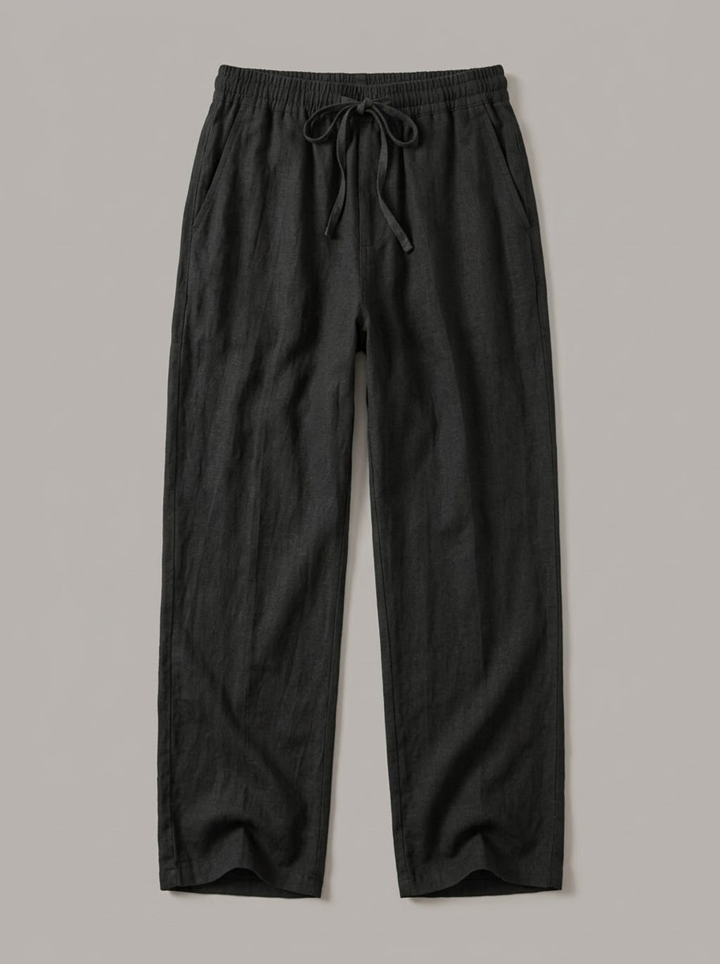 IVÁN pantalón lino ancho - Negro