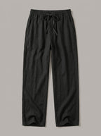 IVÁN pantalón lino ancho - Negro