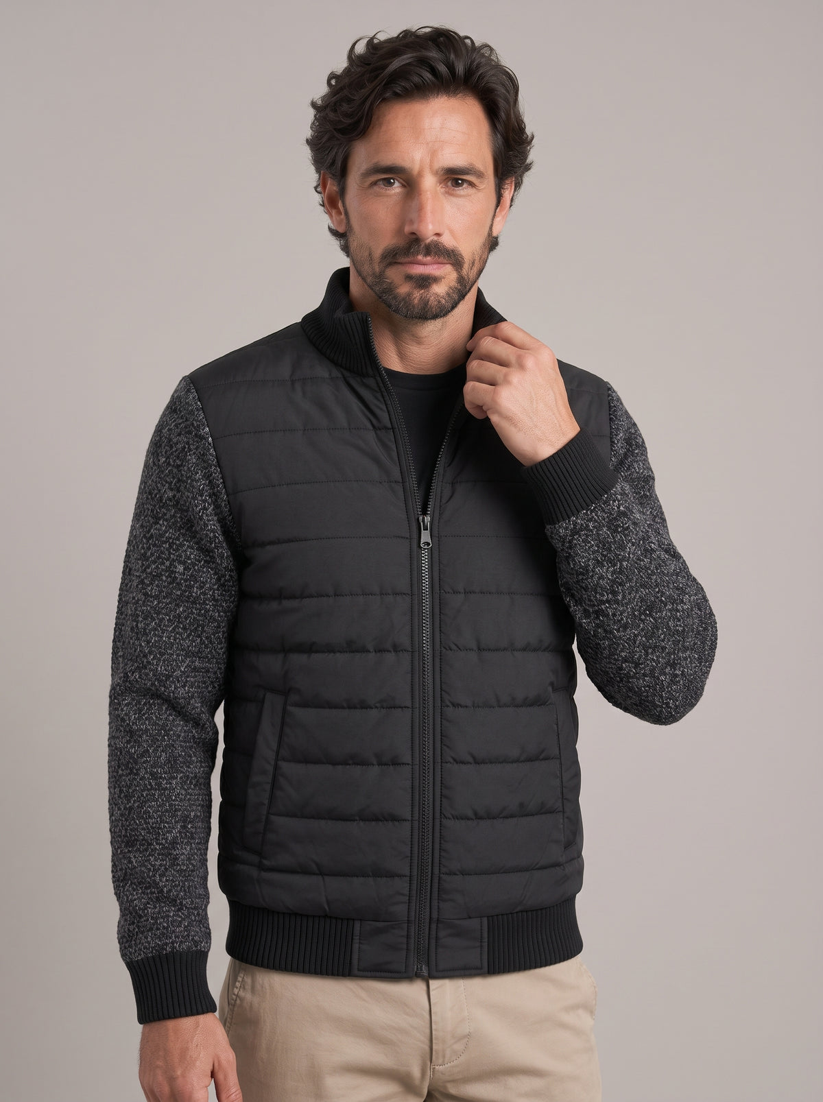 ANDONI chaqueta acolchada con cuello alto - frente