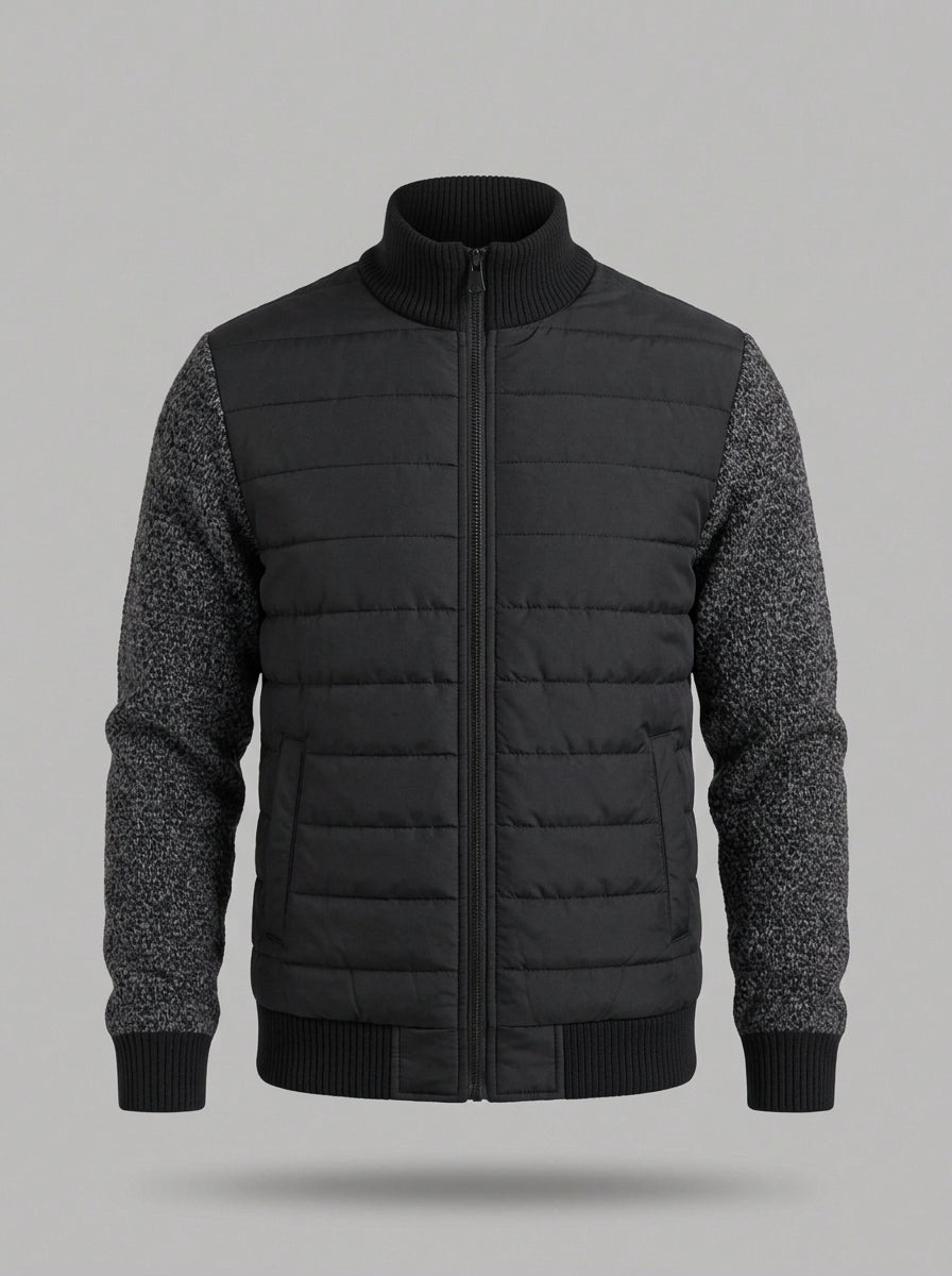 ANDONI chaqueta acolchada con cuello alto - Negro