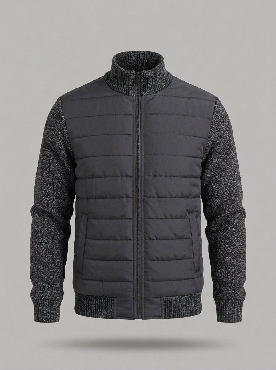 ANDONI chaqueta acolchada con cuello alto - Gris oscuro