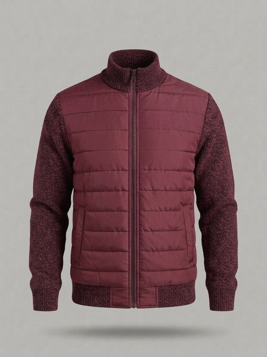 ANDONI chaqueta acolchada con cuello alto - Granate