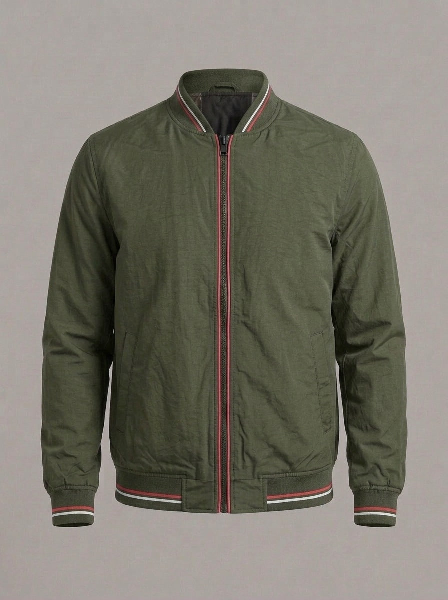 JOHN bomber ligera con ribetes - Verde