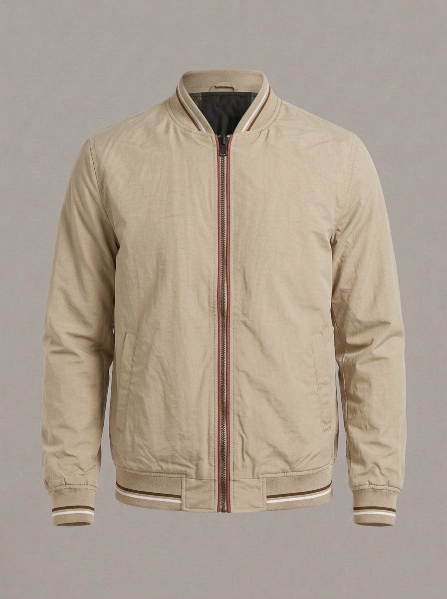 JOHN bomber ligera con ribetes - Beige claro