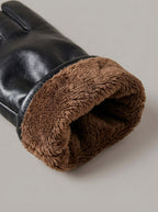 JOSÉ RICARDO guantes vintage con forro polar - detalle de cerca