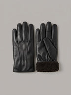 JOSÉ RICARDO guantes vintage con forro polar - color negro