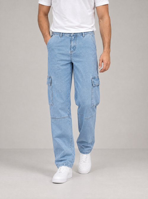 JOSU - Pantalón cargo denim™