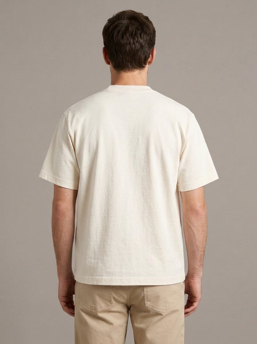 LUCIANO - Camiseta de algodón grueso de manga corta