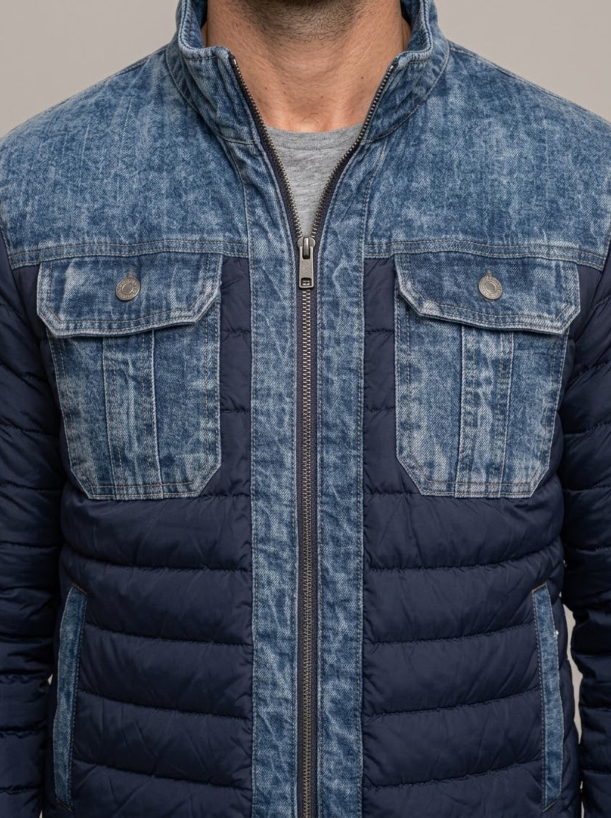 SIMÓN chaqueta vaquera acolchada - detalle