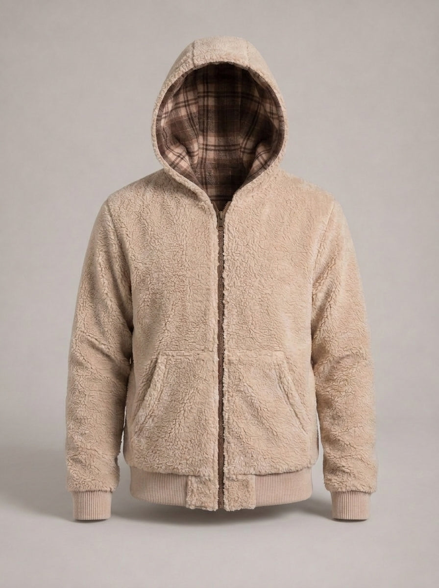 PEDRO MIGUEL chaqueta reversible con capucha - Beige claro