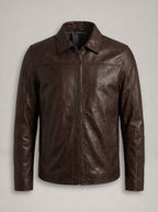 PEDRO ANTONIO chaqueta de piel - Marrón chocolate