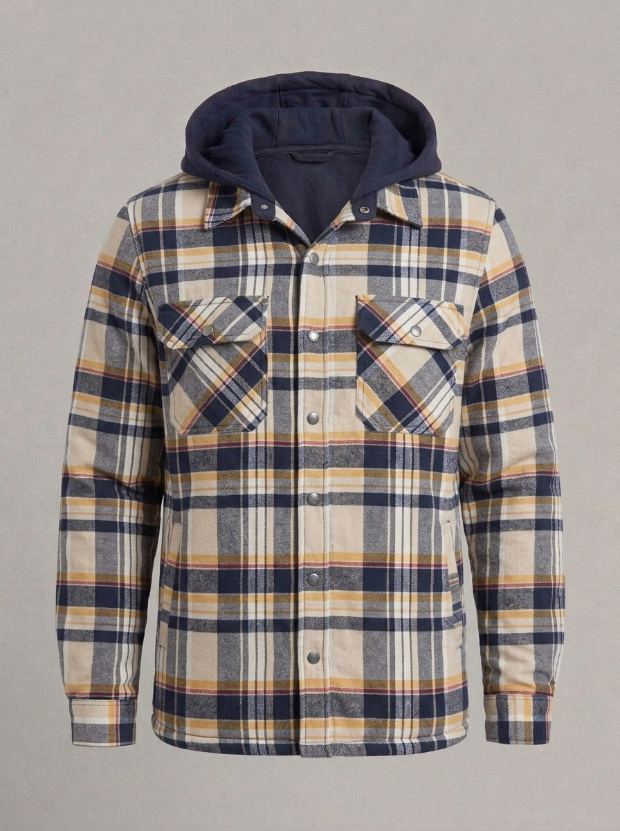 JUAN TOMÁS sobrecamisa de cuadros - Beige