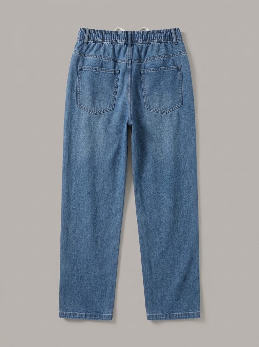 MANU pantalón vaquero jogger azul espalda
