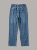 MANU pantalón vaquero jogger azul espalda