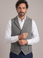ALONSO chaleco sartorial espiga - plano medio