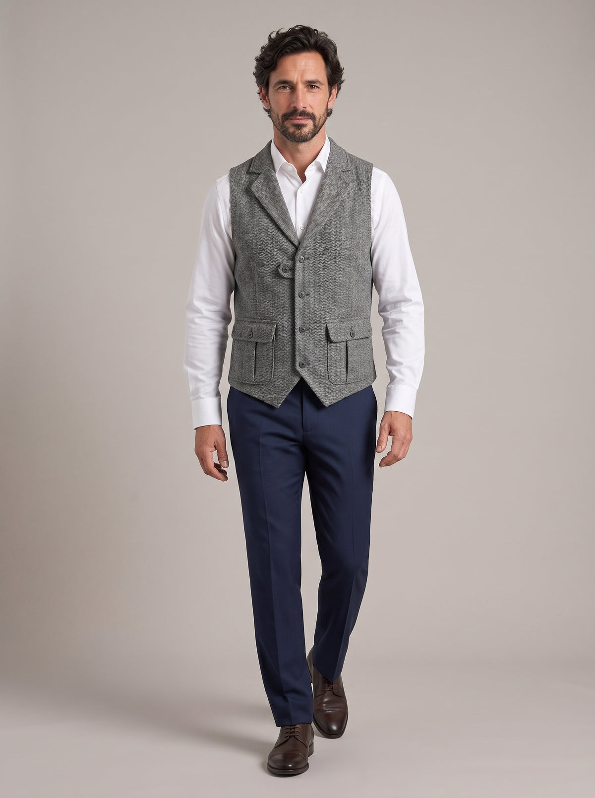 ALONSO chaleco sartorial espiga - cuerpo entero