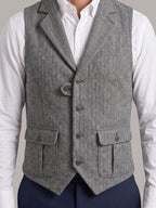 ALONSO chaleco sartorial espiga - detalle