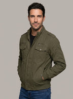 Chaqueta de campo de corte amplio Patricio en verde militar