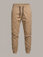 PEDRO - Pantalón jogger con cordón - Caqui